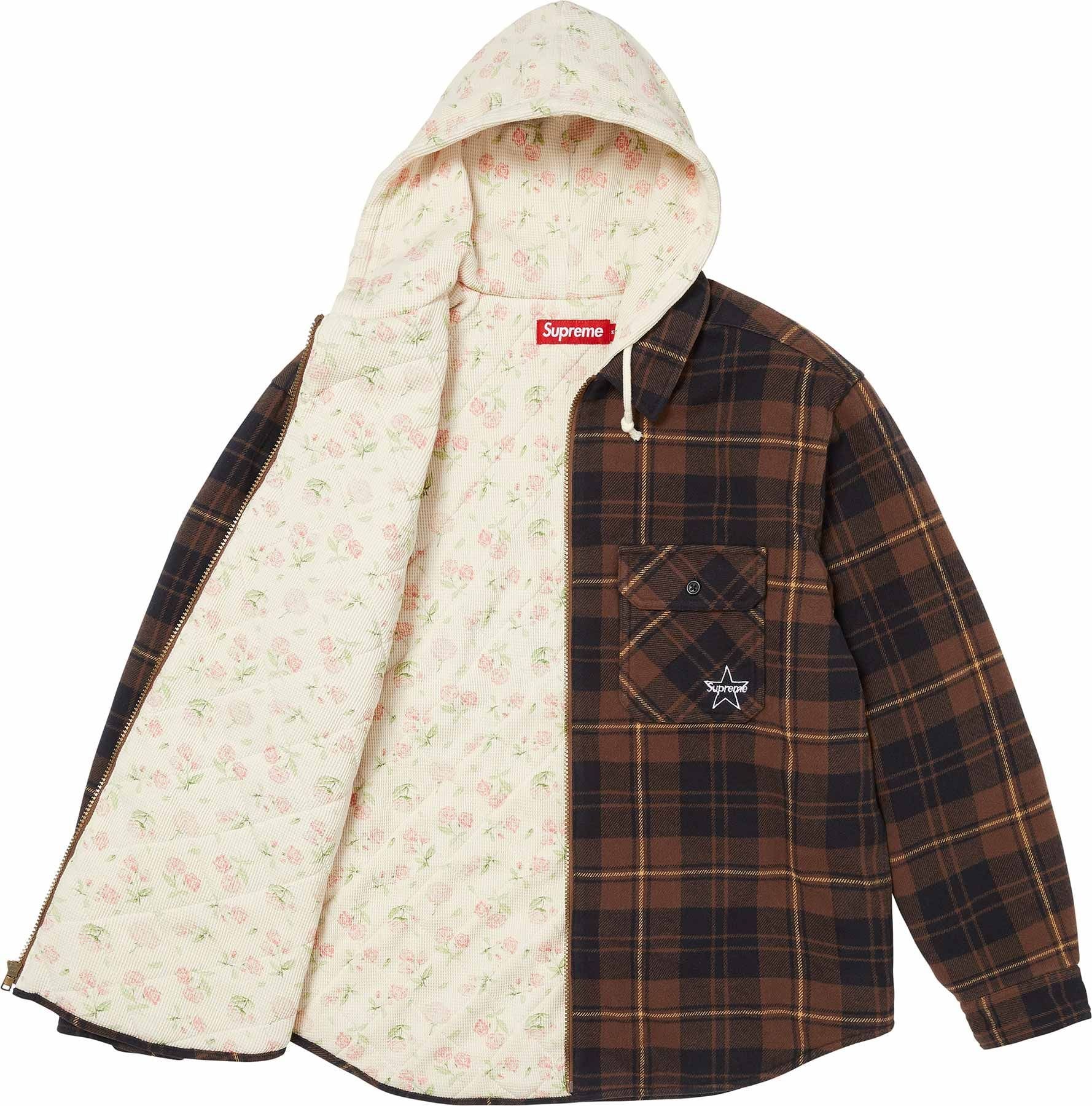 Thermal Lined Hooded Flannel Zip Up Shirt view 3